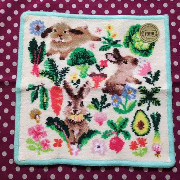 페이러 토끼 베지터블 손수건