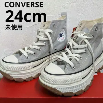CONVERSE TREKWAVE 24cm 하이컷 통굽 스니커즈 그레이