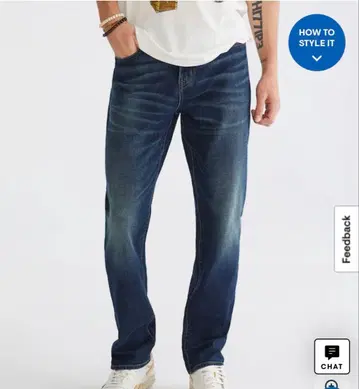 AEROPOSTALE 애슬레틱 스트레이트 데님 38x32