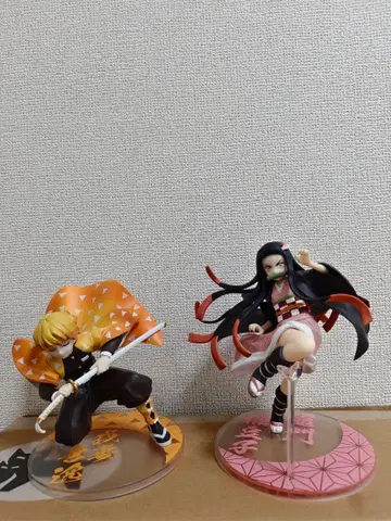 귀멸의 칼날 아가츠마 젠이츠와 네즈코 제일복권 피규어 세트