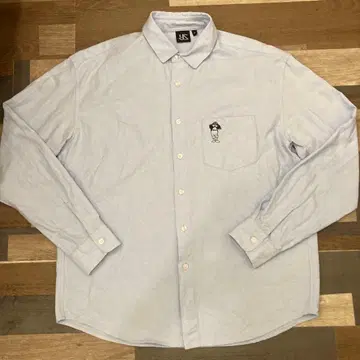 [ 야쿠르트 스왈로스 ] 옥스퍼드 셔츠 츠바쿠로 자수 루즈핏