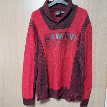 Armani Exchange 빨간색 V넥 니트 M
