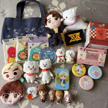 BTS BT21 진 봉제 인형 토트백 세트