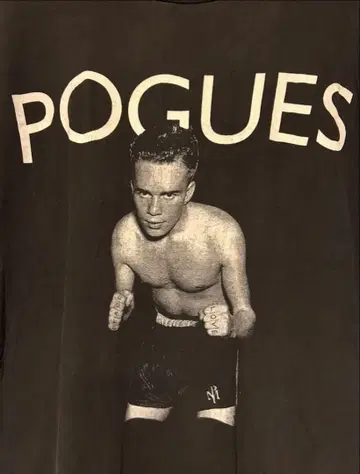 빈티지 POGUES 락 밴드 티셔츠 복싱 USA