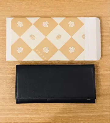 궁내청 황궁 블랙 가죽 장지갑