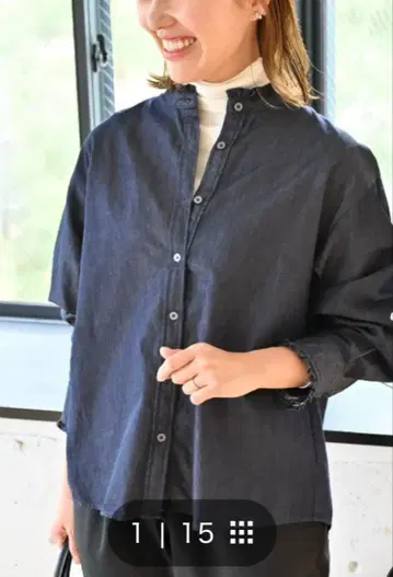 OURHOME 반슈 직조 프릴 블라우스 - 북유럽 생활 잡화점