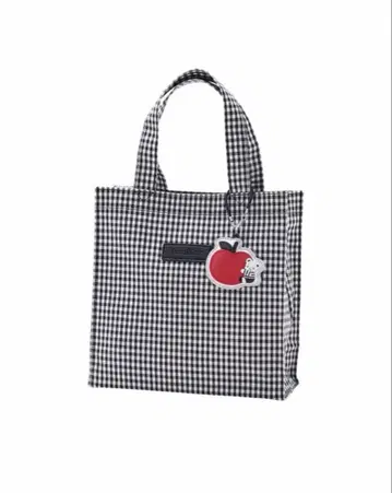 familiar 파밀리아 체크 토트백 화이트 블랙 깅엄