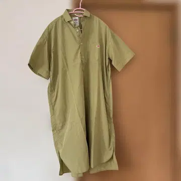 단톤 반팔 셔츠 원피스