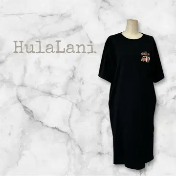 택 포함 새상품 HulaLani 하와이 T셔츠 원피스 F 블랙