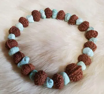 금강보리수 열매와 천연 터키석 팔찌