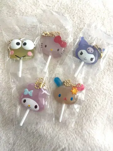 산리오 캐릭터즈 컬러풀 캔디 참 5종 세미 컴프