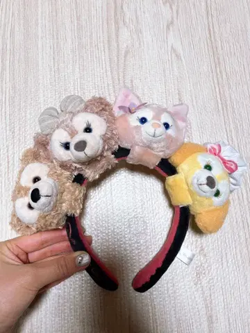 [ 새상품급 ] 홍콩 디즈니랜드 더피 봉제 인형 헤드밴드 머리띠