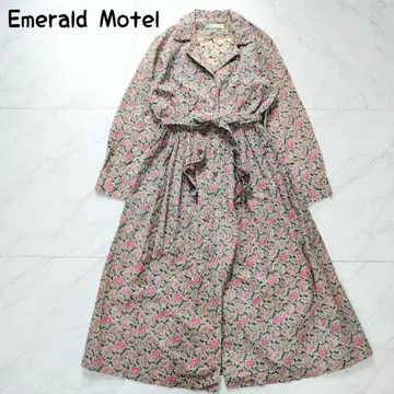 에메랄드 모텔 페이즐리 롱 원피스 레트로 빈티지 코튼