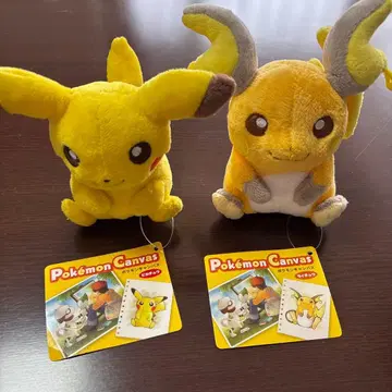 포켓몬 센터 포켓몬 캔버스 봉제 인형 피카츄 라이츄