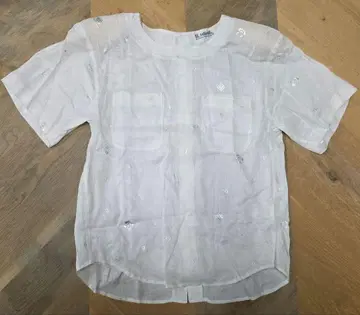 [새상품] EL MIDAS 화이트 반팔 셔츠 린넨 100 10호 y55