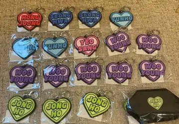 ateez bitfan 오프라인 복권 러버 네임 키링 파우치