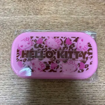 HELLO KITTY 레오파드 무늬 빗, 거울 케이스