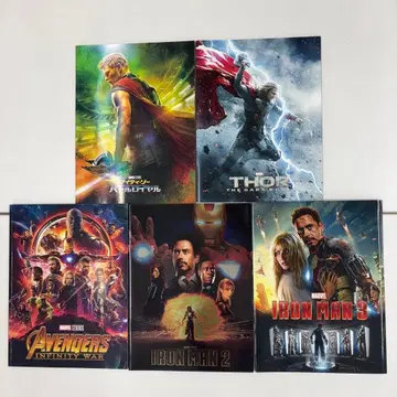 마블 영화 팜플렛 5권 세트 아이언맨 어벤져스 토르
