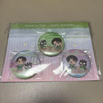 진격의 거인 리바이 산리오 글리터 캔뱃지