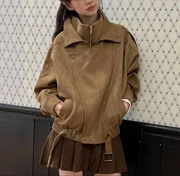 by muni:r 스웨이드 벨트 오버 사이즈 자켓