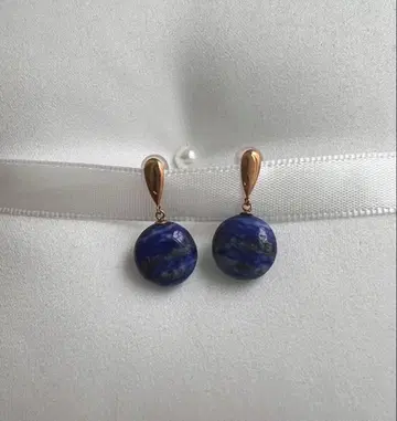 쥬얼리 츠츠미 K10 YG 라피스 라줄리 귀걸이