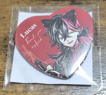 악마 집사와 검은 고양이 아쿠네코 난자타운 하트 캔뱃지 루카스