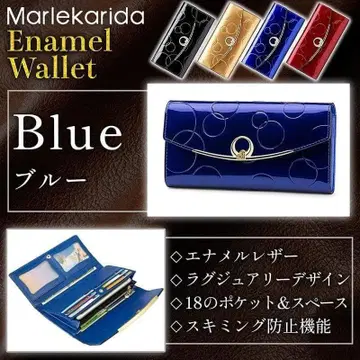 새상품 미사용 장지갑 안티스키밍 에나멜 지갑 동전 지갑 블루