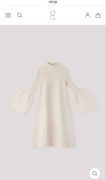 CFCL LONG BELL SLEEVE FLARE MINI DRESS