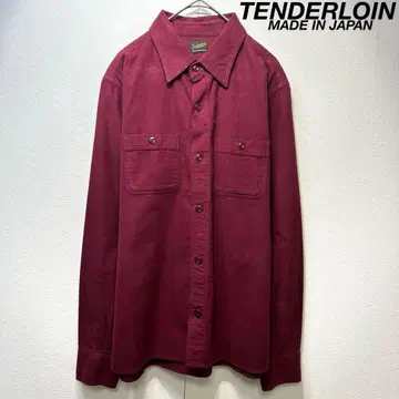 레어 TENDERLOIN 텐더 로인 고급 샤모아 크로스 셔츠 XS