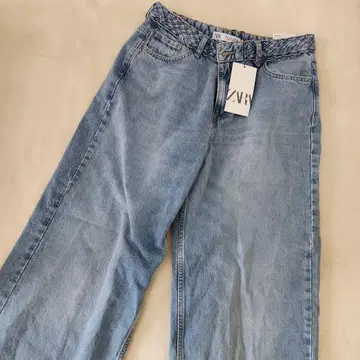 ZARA 웨빙 벨트 스트레이트 데님