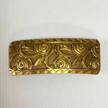 프랑스제 빈티지 로즈 조각 골드 앤틱 머리핀