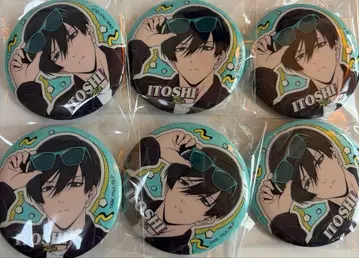 블루 록 비비드 컬러 캔뱃지 이토시 린