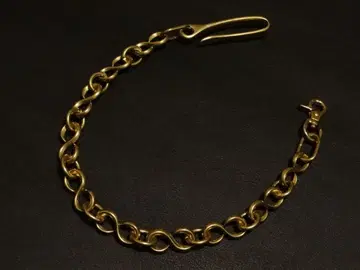 놋쇠 지갑 체인 (S자 고리 주물 x 팥) 라지 사이즈