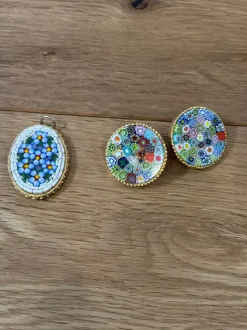 베네치아 유리 귀걸이 펜던트 탑 이탈리아제