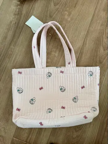 마이멜로디 퀼팅 이불 토트백 화이트 니시마츠야 L