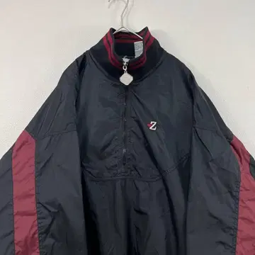 USA 구제 의류 jerzees 하프 지퍼 나일론 자켓