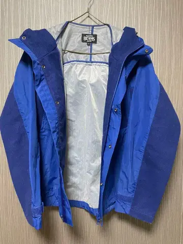 BEAMS 후드 부착 나일론 자켓 S 사이즈 파랑