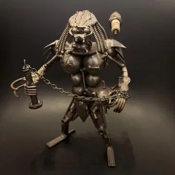 가격 인하 프레데터 금속제 아트 피규어 약 20cm