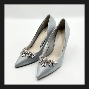 [완전 미사용] RANDA 비쥬 스틸레토 펌프스 실버 22.5