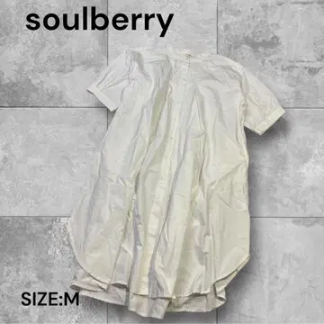e1392 soulberry 화이트 셔츠 원피스 M