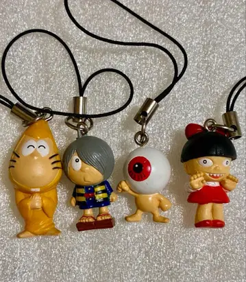 게게게의 키타로 스트랩 4종 세트 레트로 굿즈