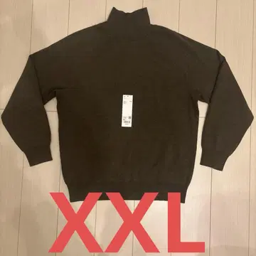 UNIQLO U 유니클로U 하이넥 스웨터 XXL 올리브
