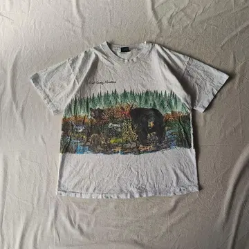 구제 의류 habitat 반팔 T셔츠 싱글 스티치 수베니어 미국제