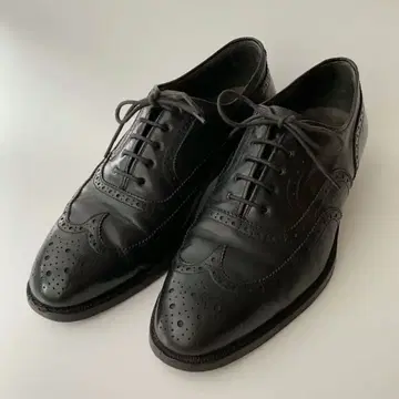 jarman 코도반 풀 브로그 드레스 신발 24.5 EE 폭넓은 블랙