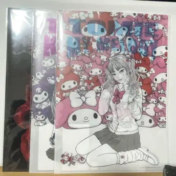 이토 준지 x 산리오 캐릭터즈 갸루 기모노 토미에 3종 세트