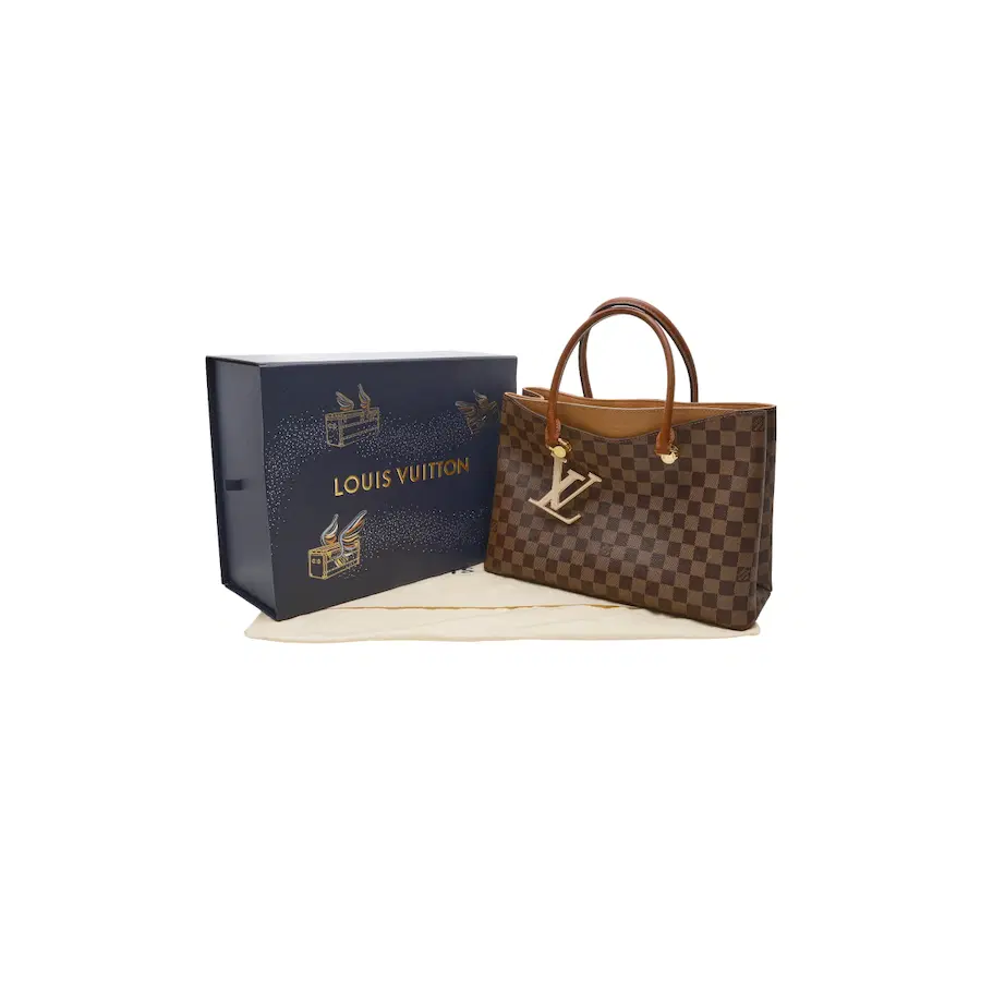 路易威登（LV）Damier Ebene Riverside 托特包