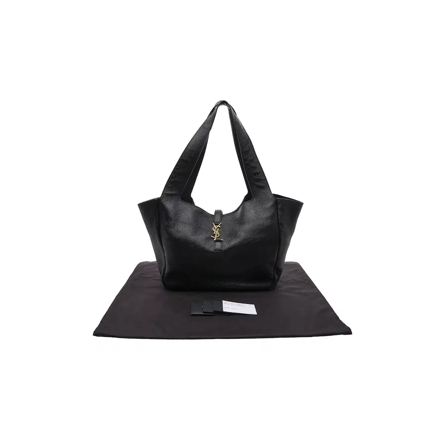 圣罗兰（Saint Laurent）黑色Beah Grain Leather托特包