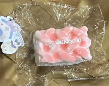 스퀴즈 문청 WENQING 핑크 와플 흐물흐물 복숭아 케이크