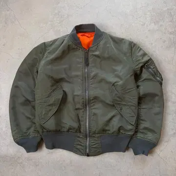 80's ALPHA 알파 MA-1 플라이트 자켓 카키 USA제