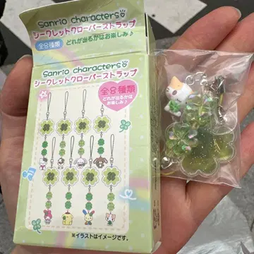 산리오 캐릭터 시크릿 클로버 스트랩 후와후와 냥코